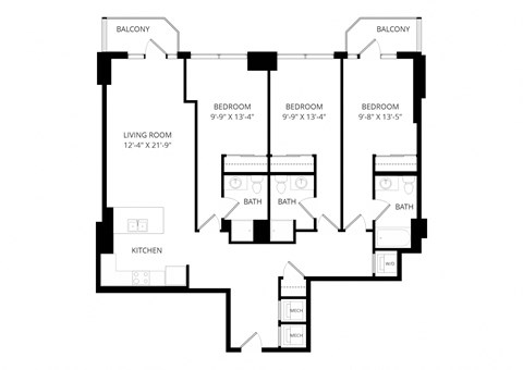 a floor plan of a house with two floors and a staircase